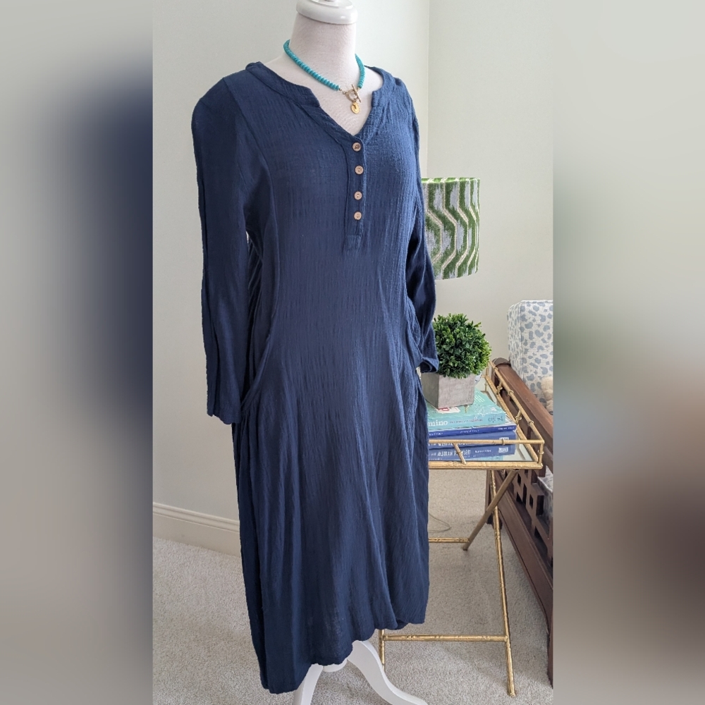 Boho Navy Gauze Dress.